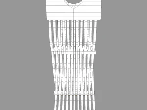 medieval folding chair 3D Model