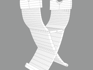 medieval folding chair Modèle 3D