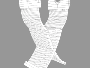 medieval folding chair 3D Model