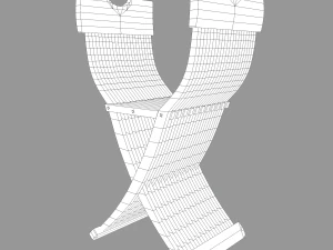 medieval folding chair 3D Model