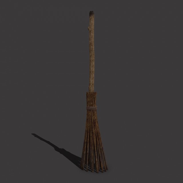 Medieval style broom Modelo 3D .c4d .max .obj .3ds .fbx .stl .blend 