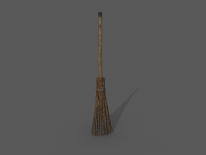 Medieval style broom Modelo 3D