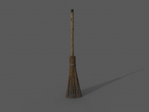 Medieval style broom Modelo 3D