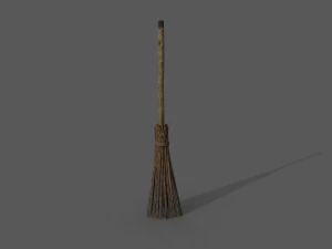 Scopa in stile medievale Modello 3D