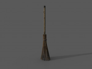 Medieval style broom Modelo 3D