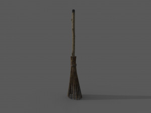 Medieval style broom Modelo 3D