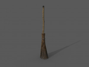 Medieval style broom Modelo 3D