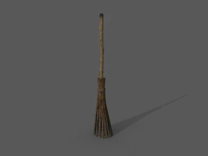 Scopa in stile medievale Modello 3D