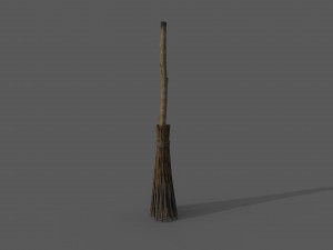 Medieval style broom Modelo 3D