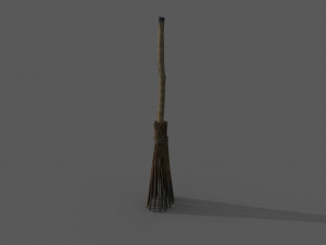 Medieval style broom Modelo 3D