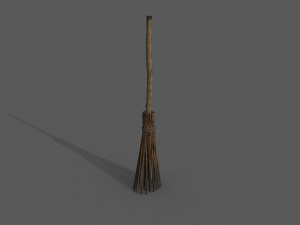Medieval style broom Modelo 3D