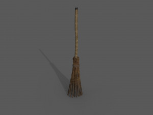 Medieval style broom Modelo 3D