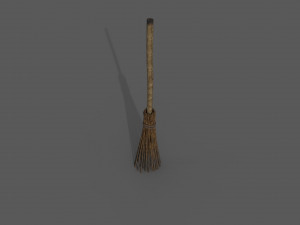 Medieval style broom Modelo 3D