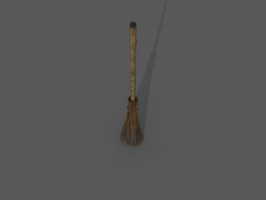 Medieval style broom Modelo 3D