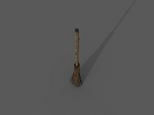 Medieval style broom Modelo 3D