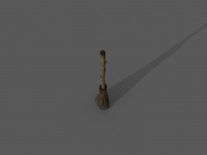 Medieval style broom Modelo 3D