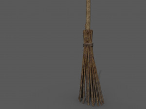 Medieval style broom Modelo 3D