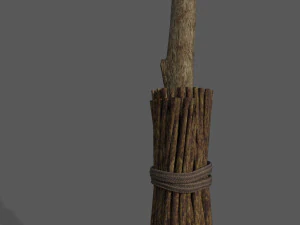 Scopa in stile medievale Modello 3D