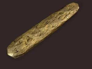 milieu de lingot d'or Modèle 3D