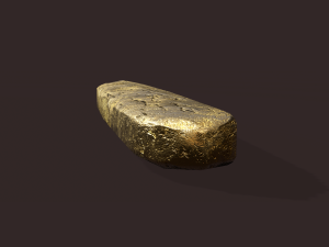 gold ingot medium Modelo 3D
