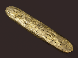gold ingot medium Modelo 3D