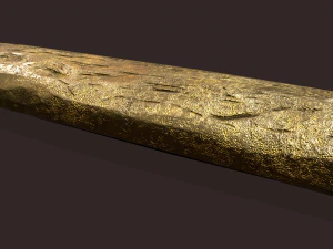 milieu de lingot d'or Modèle 3D