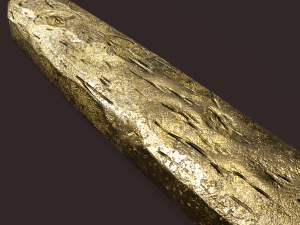 gold ingot medium Modelo 3D