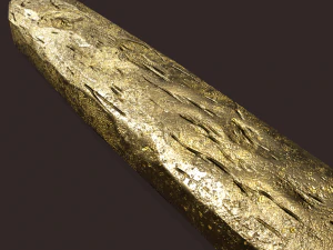 milieu de lingot d'or Modèle 3D