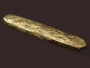 milieu de lingot d'or Modèle 3D