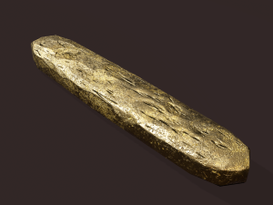 gold ingot medium Modelo 3D