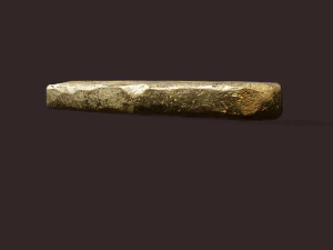 milieu de lingot d'or Modèle 3D