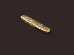 gold ingot medium Modelo 3D