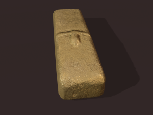 gold ingot small 3D 모델