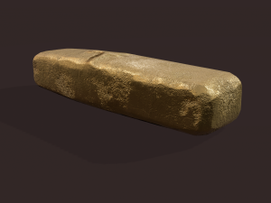 gold ingot small 3D 모델