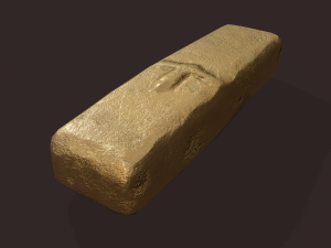 gold ingot small 3D 모델