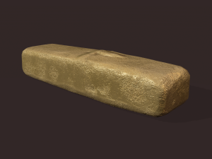 gold ingot small 3D 모델