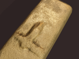 gold ingot small 3D 모델