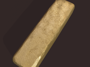 gold ingot small 3D 모델