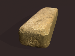 gold ingot small 3D 모델