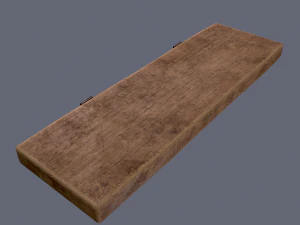 wooden mini shelf 3D Model