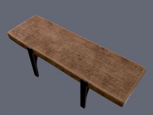 wooden mini shelf 3D Model