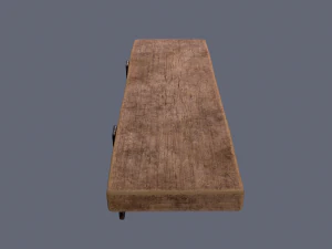 wooden mini shelf 3D Model
