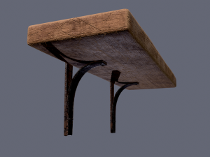 wooden mini shelf Modèle 3D