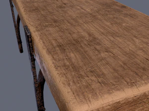 wooden mini shelf 3D Model