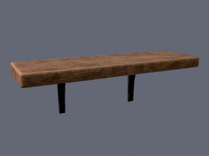 wooden mini shelf 3D Model