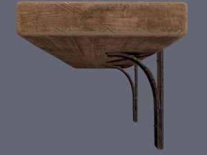 wooden mini shelf Modèle 3D