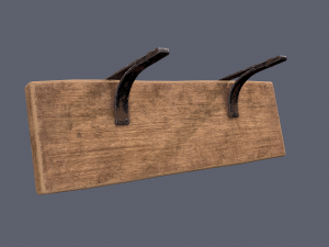 wooden mini shelf Modèle 3D