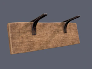 wooden mini shelf 3D Model