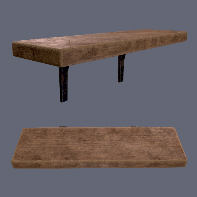 wooden mini shelf Modèle 3D .c4d .max .obj .3ds .fbx .stl .blend 