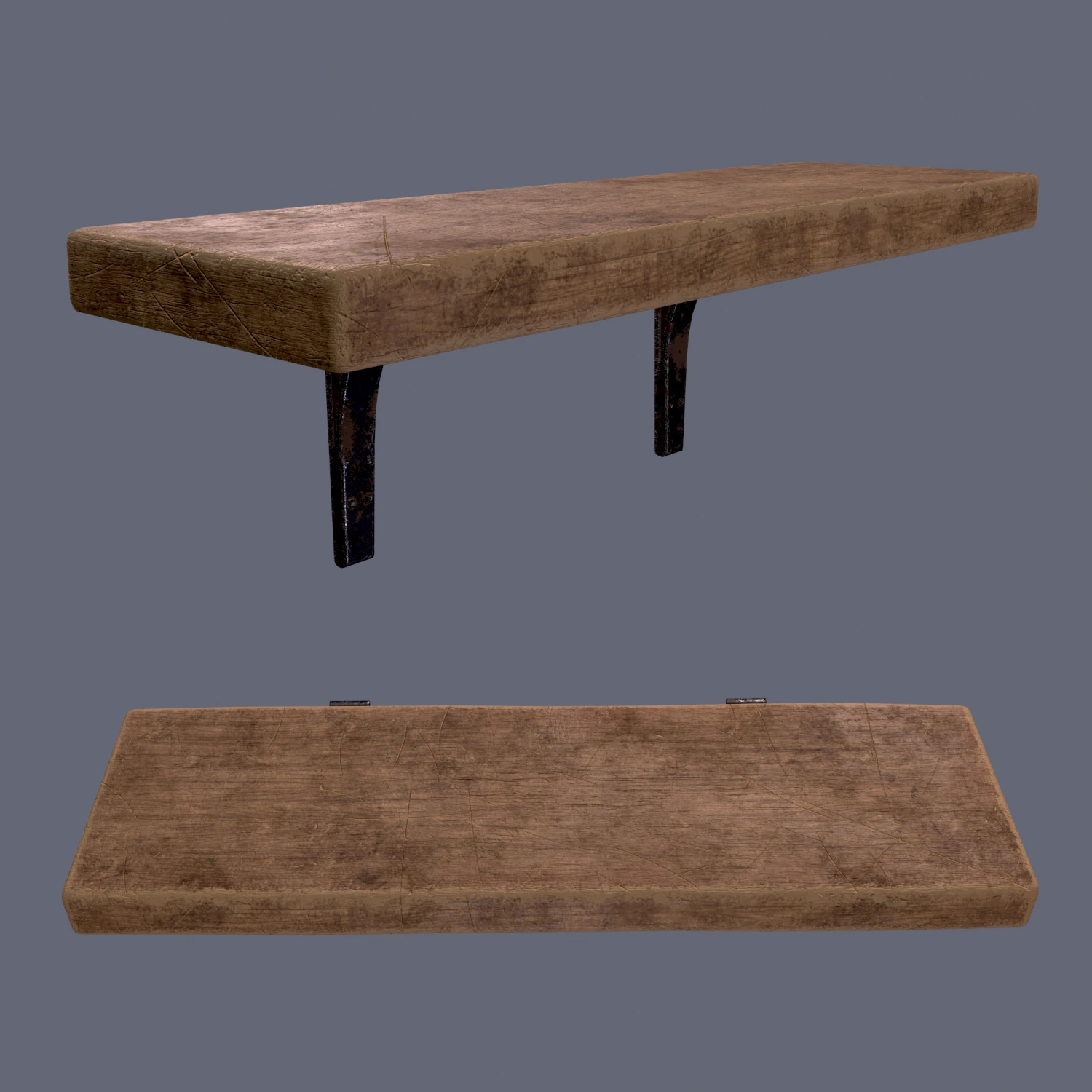 wooden mini shelf 3D Model .c4d .max .obj .3ds .fbx .stl .blend 